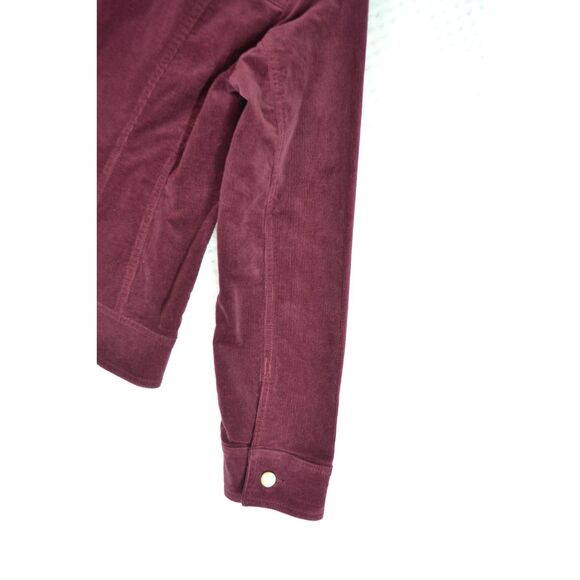 Pendleton Snap Jacket Women's Medium Petite Burgundy Corduroy Jacket - Picture 13 of 13